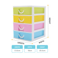 Colorful design multipurpose 4 layer cheap plastic storage drawers with best price